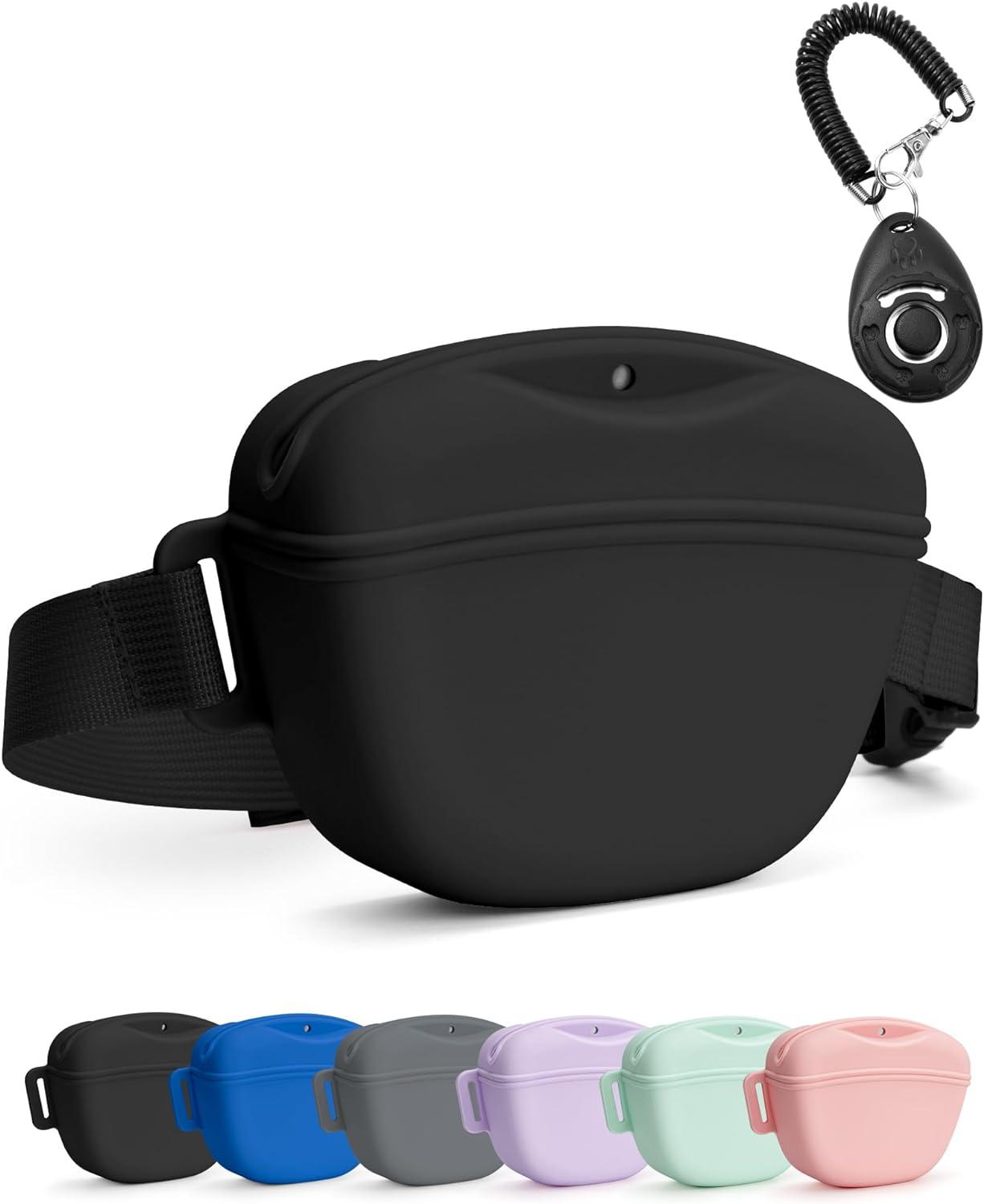 Pet Training: 1.67 Cup Treat Pouch with Clicker vs Magnetic Closure Tested for Walks