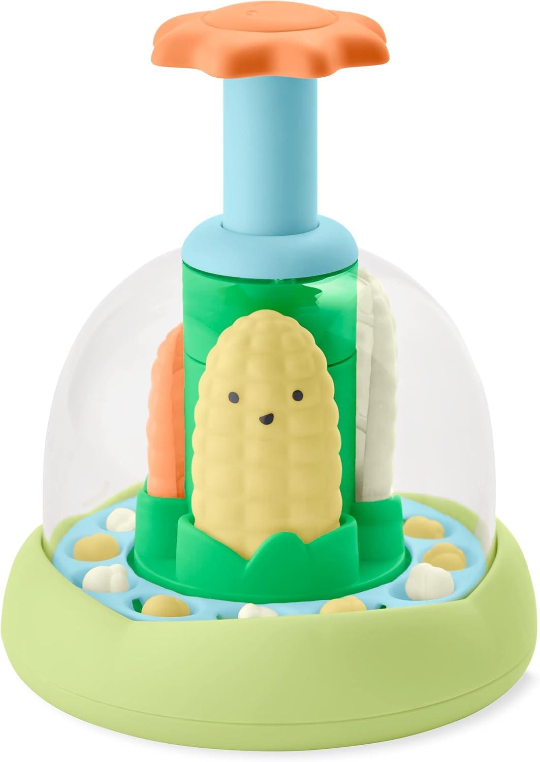 Skip Hop's Press & Spin Tested vs Farmstand Corn Spinner: Baby Toy Surprise?