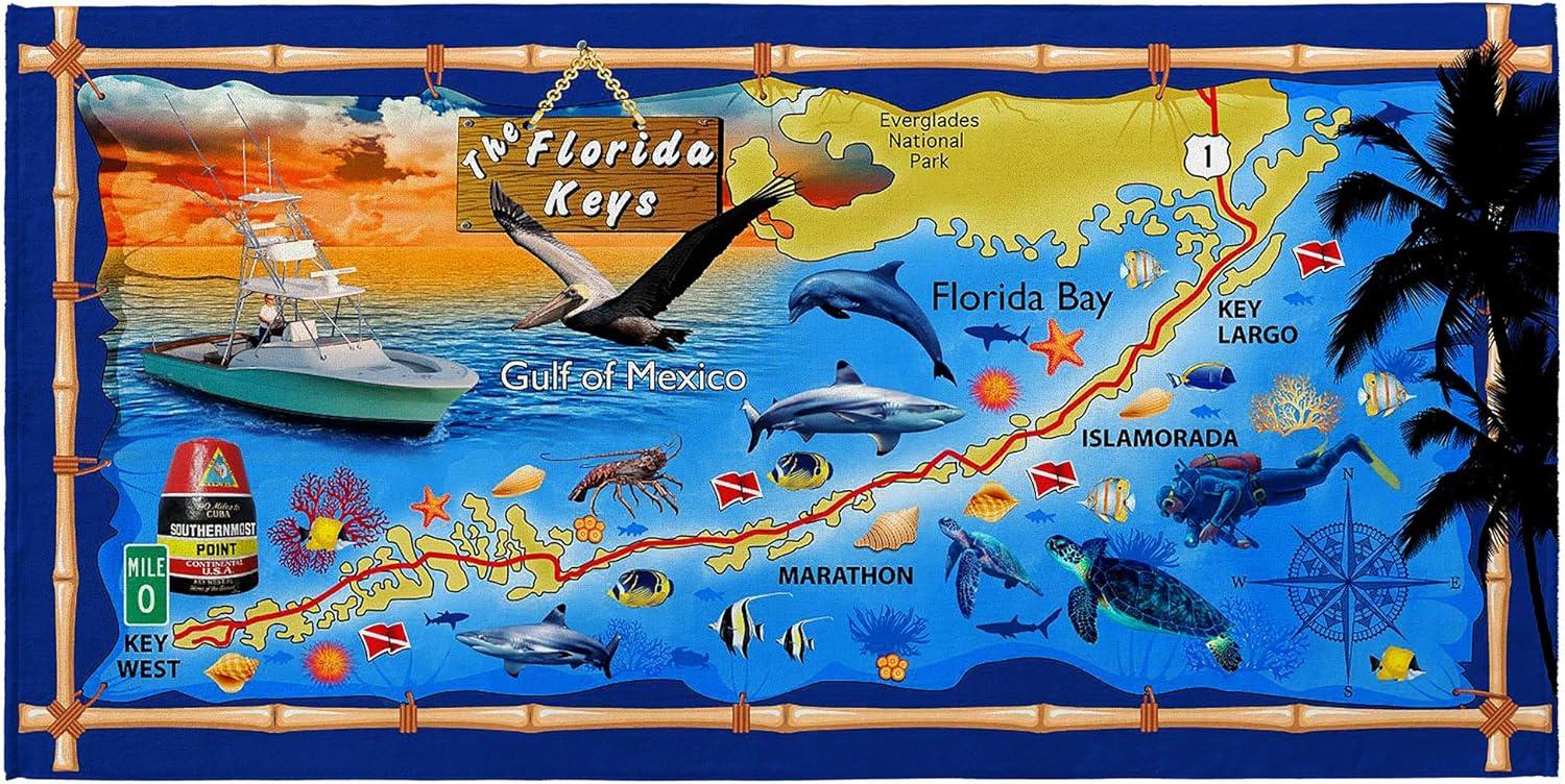 Florida Keys: Coloring Book, History Guide, Sand Dollar Magnet, & Map Towel Showdown
