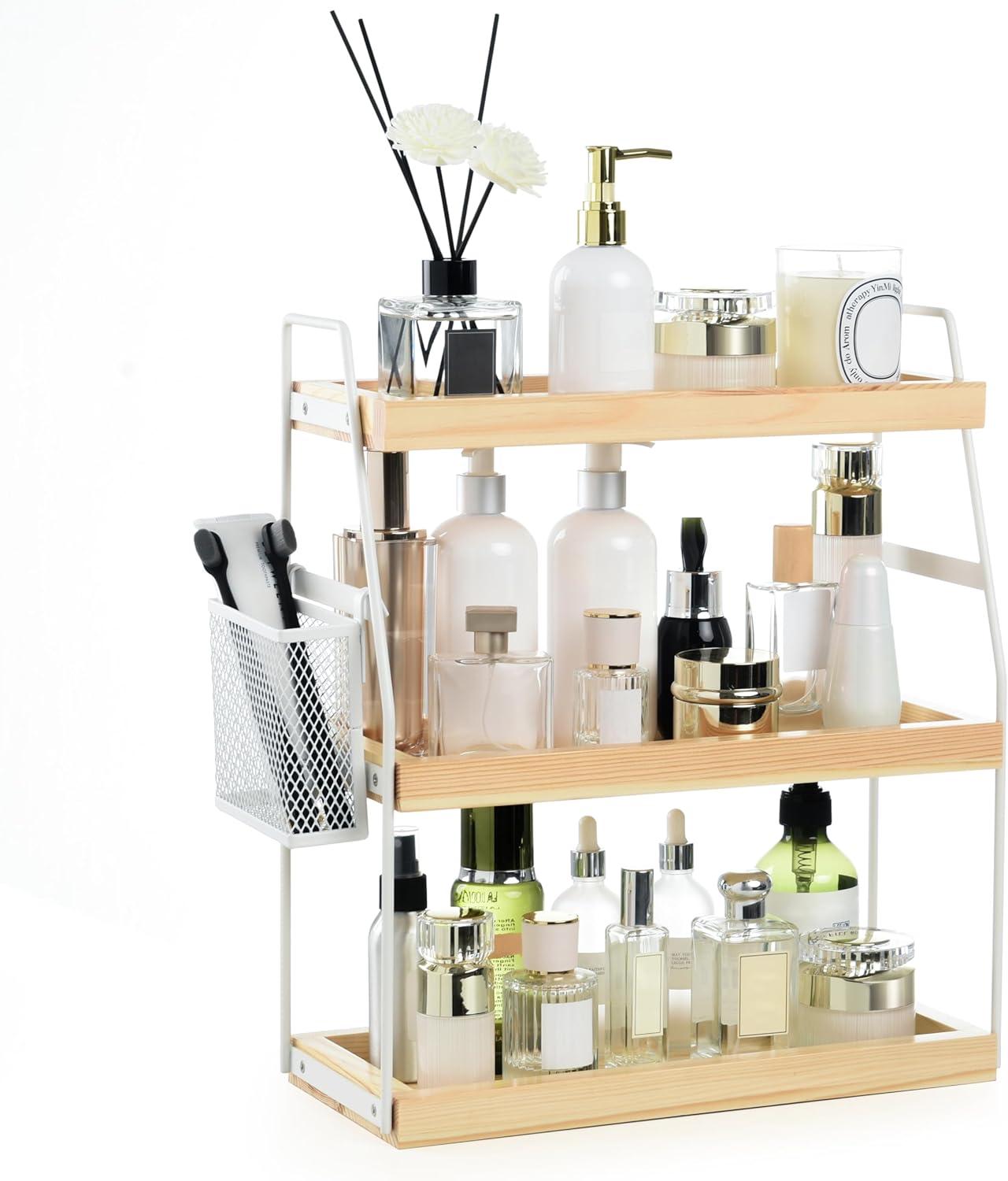 Skincare Vanity Showdown: 3-Tier vs. Wood Tray-Tested for Surprising Basket Utility