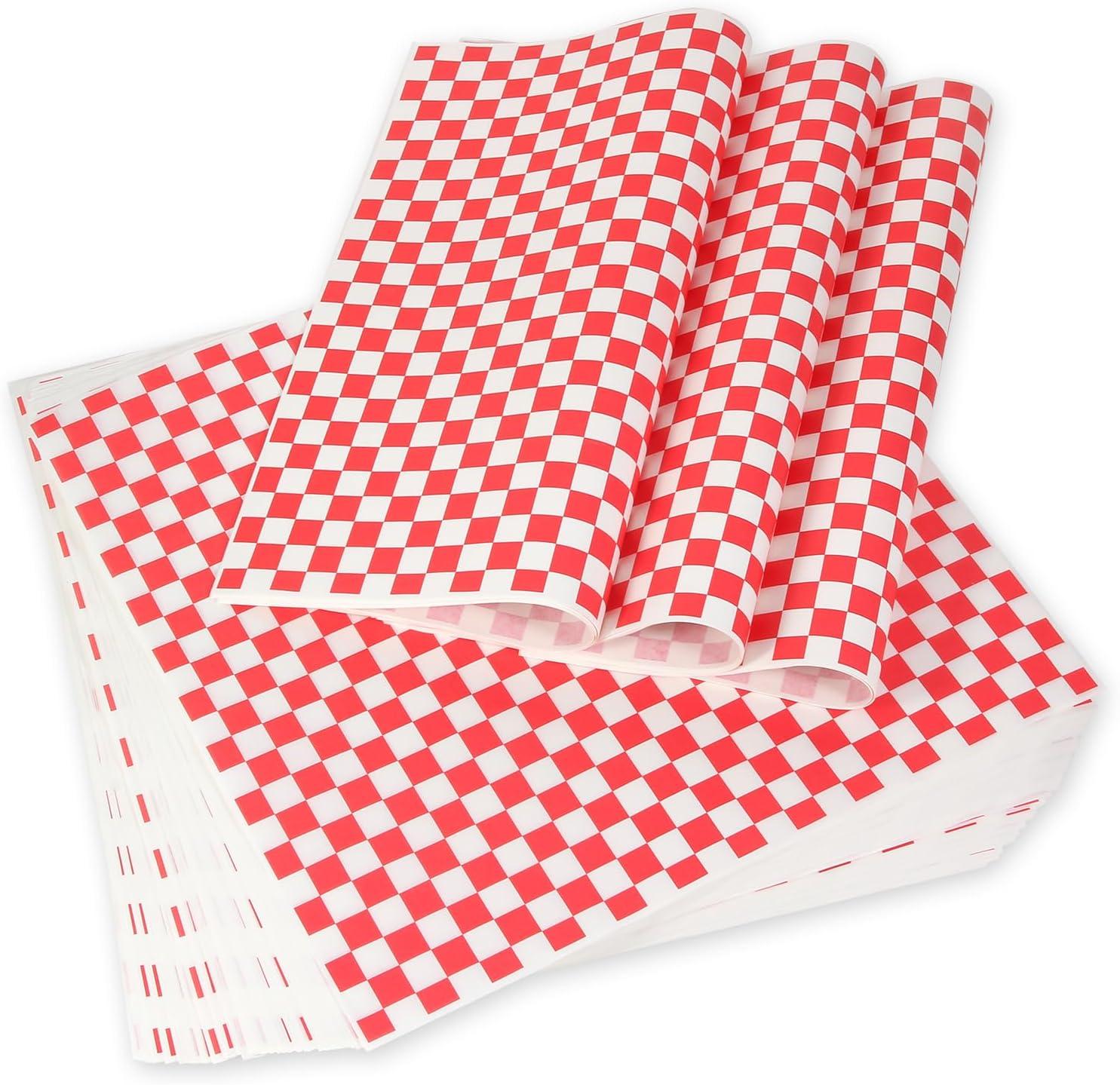 Food Packaging Showdown: 100pcs, Premium, Grease-Resistant, Checkered & JIRNGLA