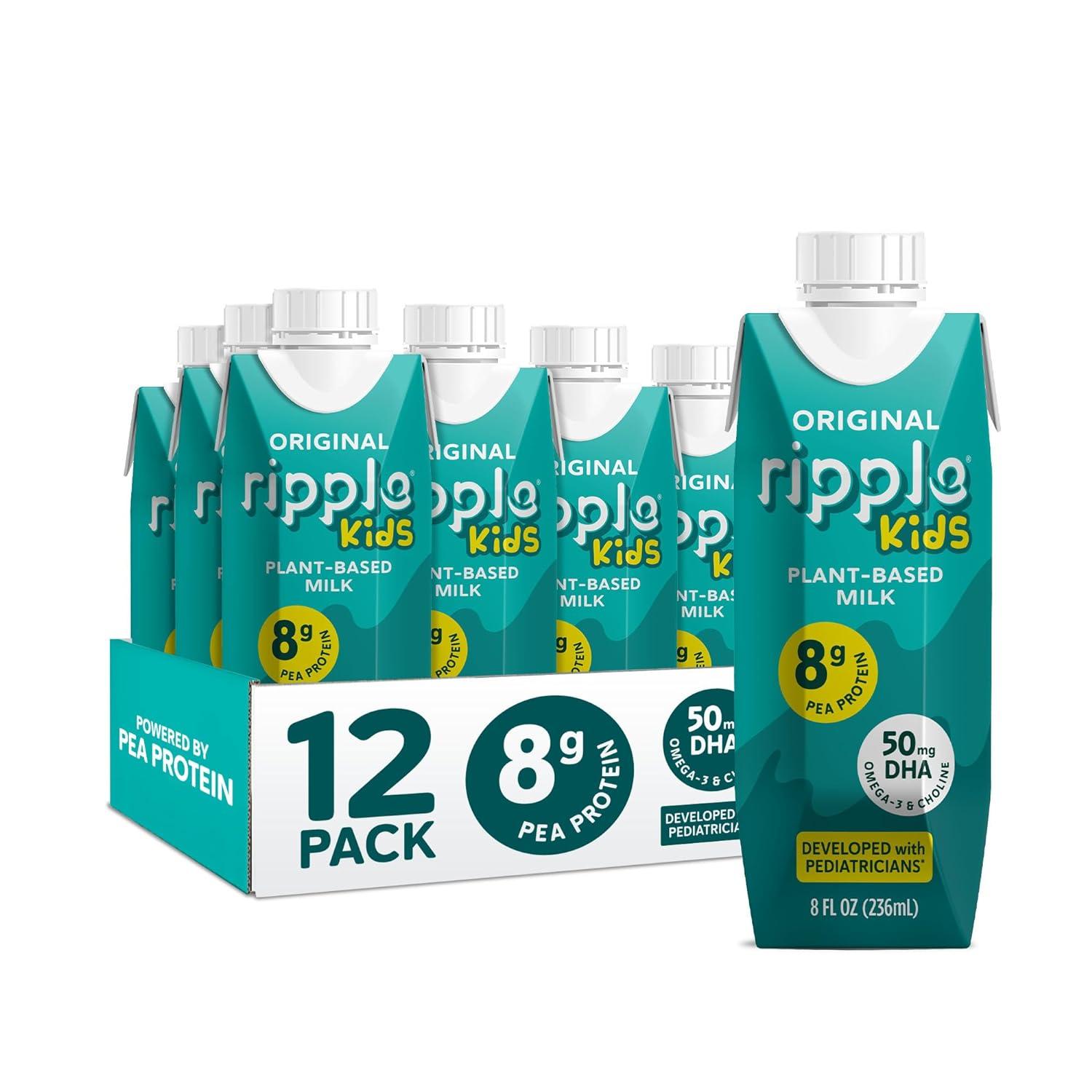 Ripple Kids Plant-Based Milk Showdown: 8g Pea Protein, Allergen-Free... | Shelf Stable & Non-GMO