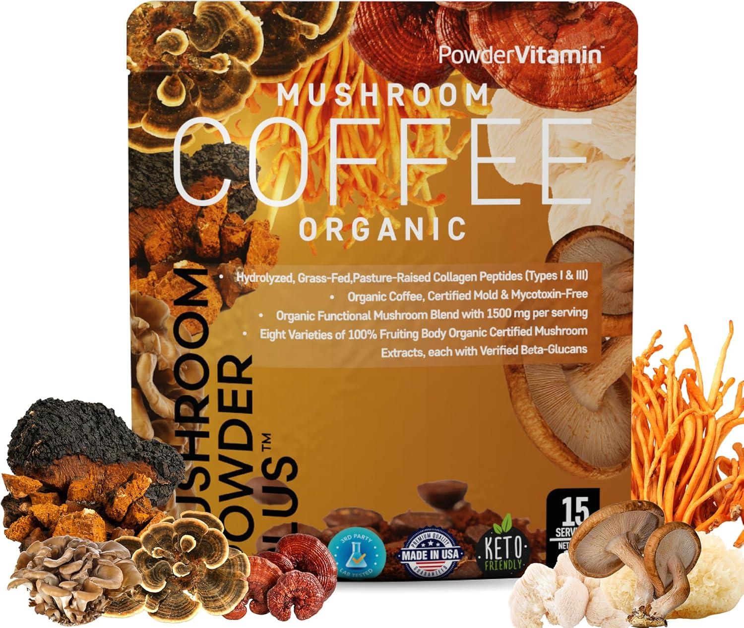 Organic Mushroom Coffee Tested: Mold-Free, GrassFed Collagen, & Immune Boost