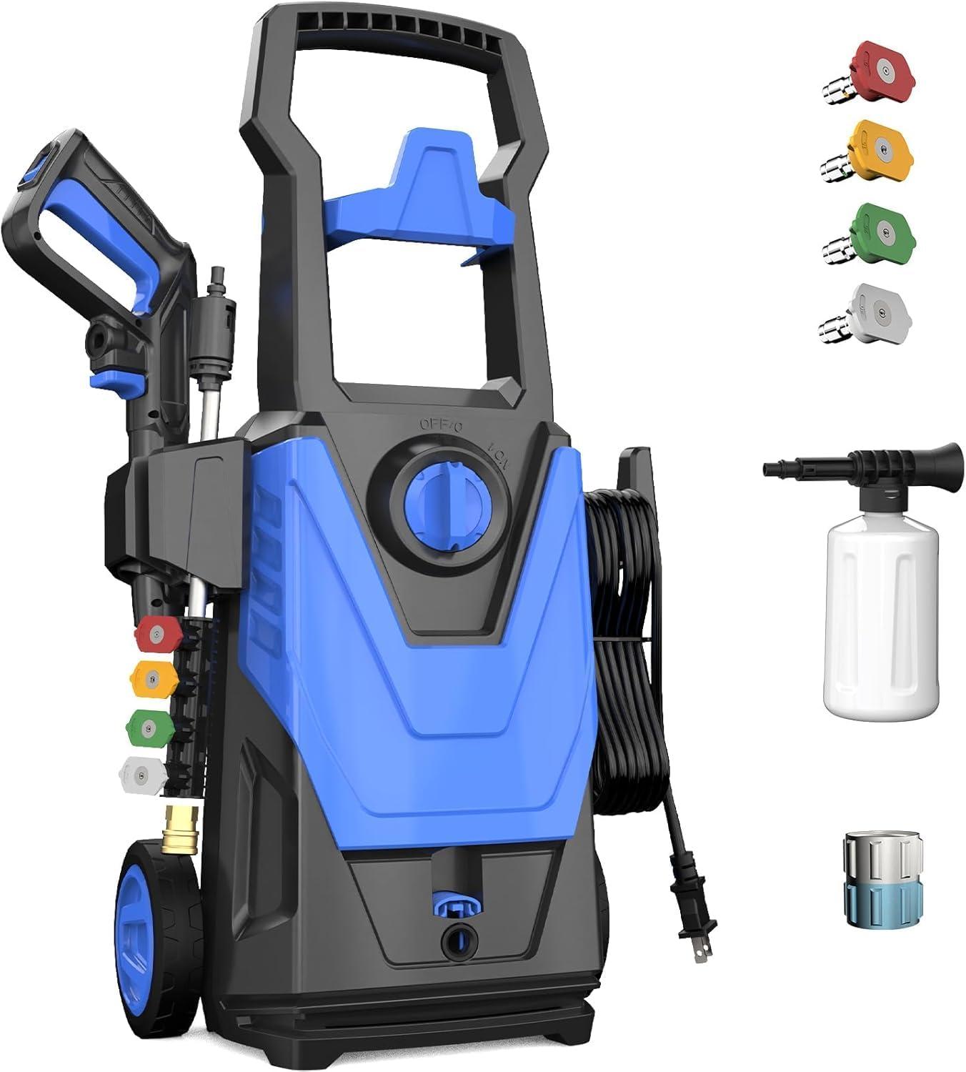 Surprising Outdoor Cleaning Showdown: Electric Pressure Washers with Foam Cannon & Portable Power