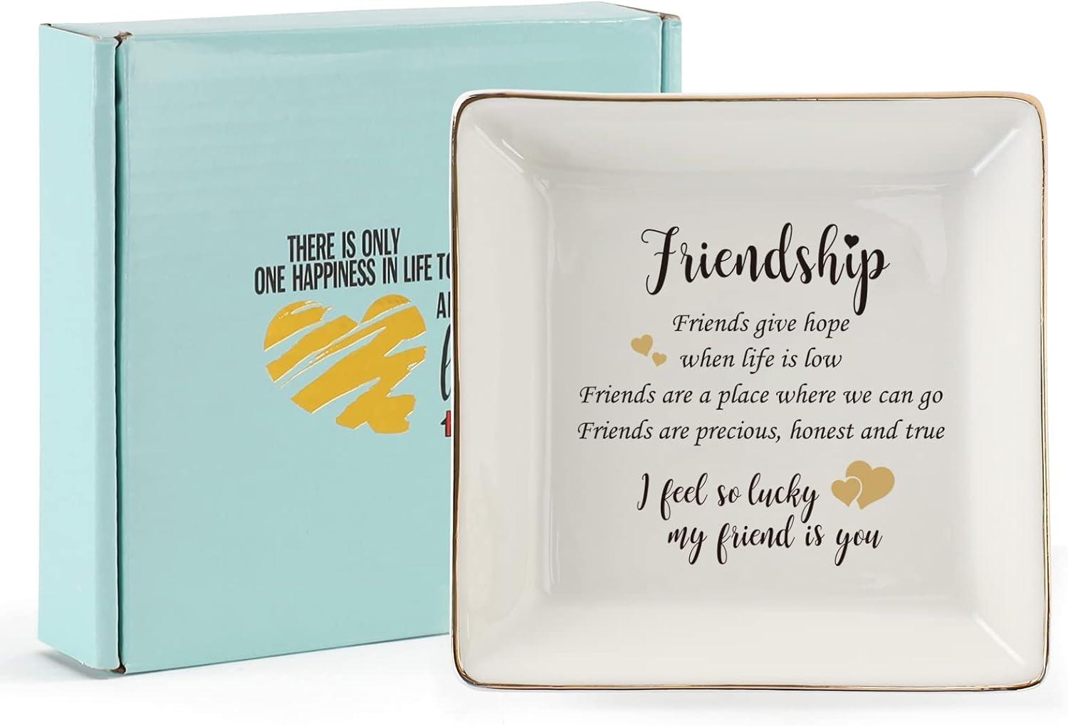 HOME SMILE Ceramic Ring Dish Jewelry Tray (vs. Plastic) Tested for Family Gifting