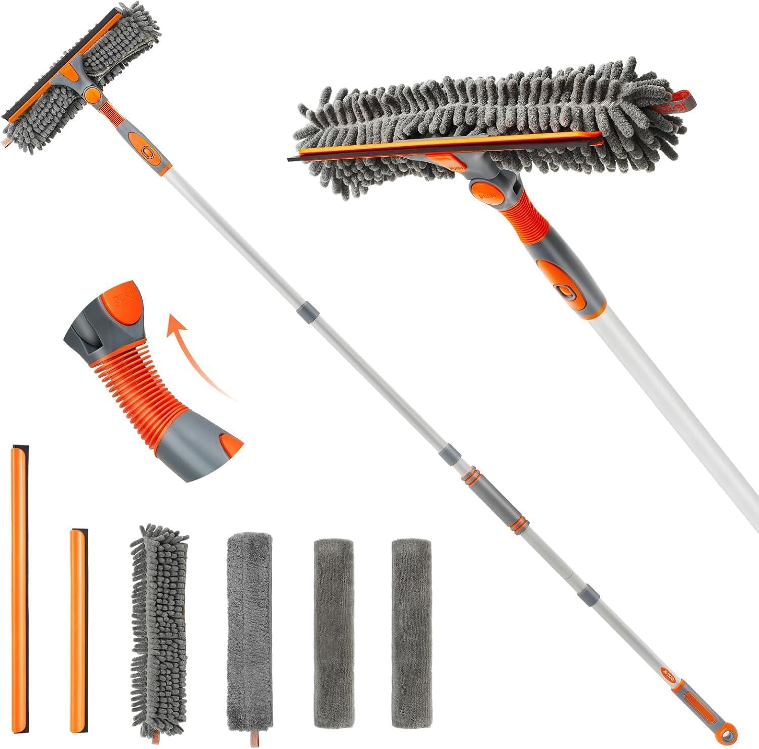 Eazer Squeegee Showdown: Rotatable Head vs. 62'' Pole for Efficient Window Cleaning