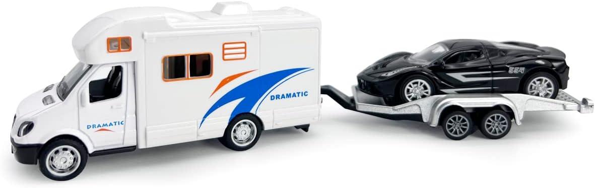 Surprising Showdown: Toy Camper Towing vs. Beach Sandbox Fun (3-6 Years)