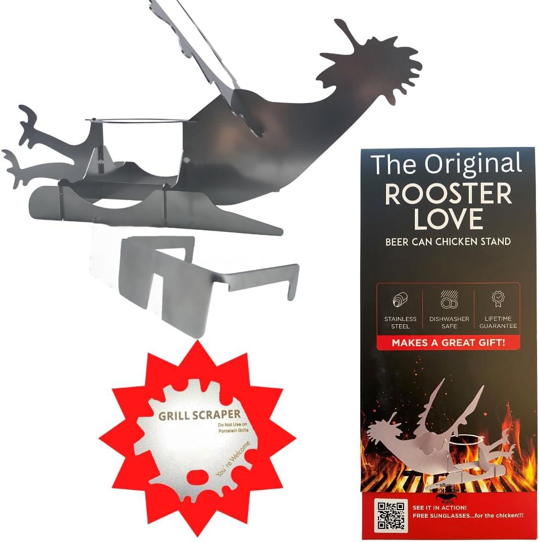 Rooster Love vs. Stainless Steel: Tested Beer Can Chicken Holder for Grilling
