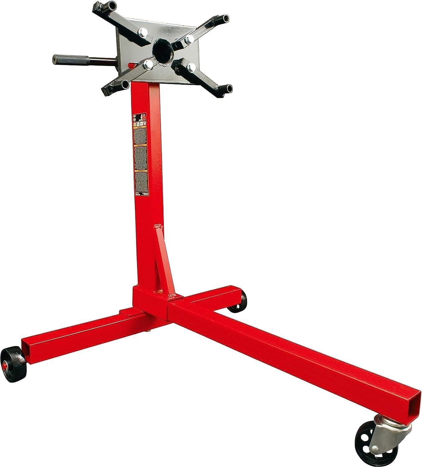 BIG RED T23401-1 Torin Engine Stand: 360-Degree Head, 4 Arms vs. Tested 3/8-Ton Capacity