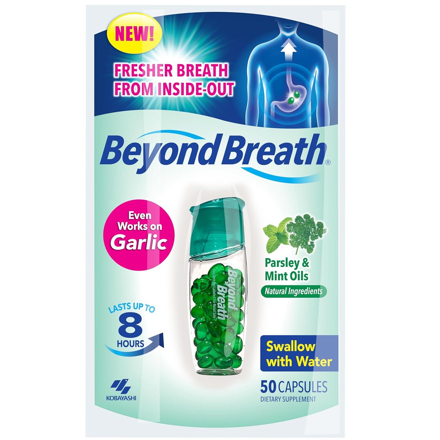 Oral Care Showdown: Inside-Out vs Garlic Breath - 8-Hour Lasts (50 Caps)