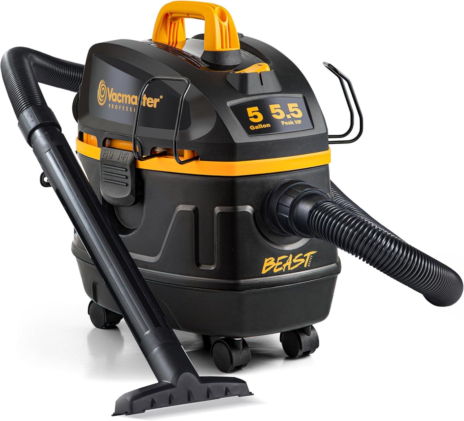 Vacmaster Professional Beast Series 5.5 HP vs 5-Gallon Wet/Dry Vacuum Showdown-tested for Big Jobs