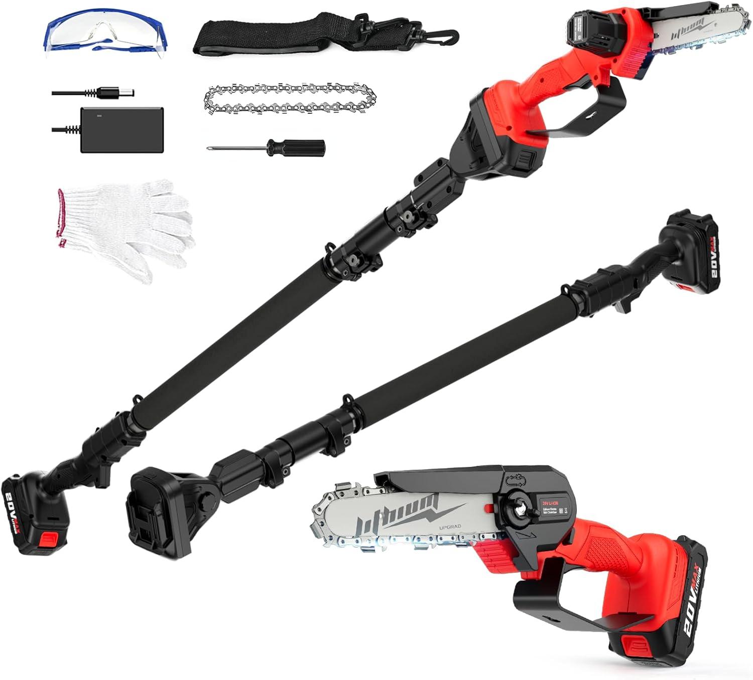 Cordless Pole Saw Tested: 15ft Reach, 6" Blade, 20V 2.0Ah for Effortless Trimming