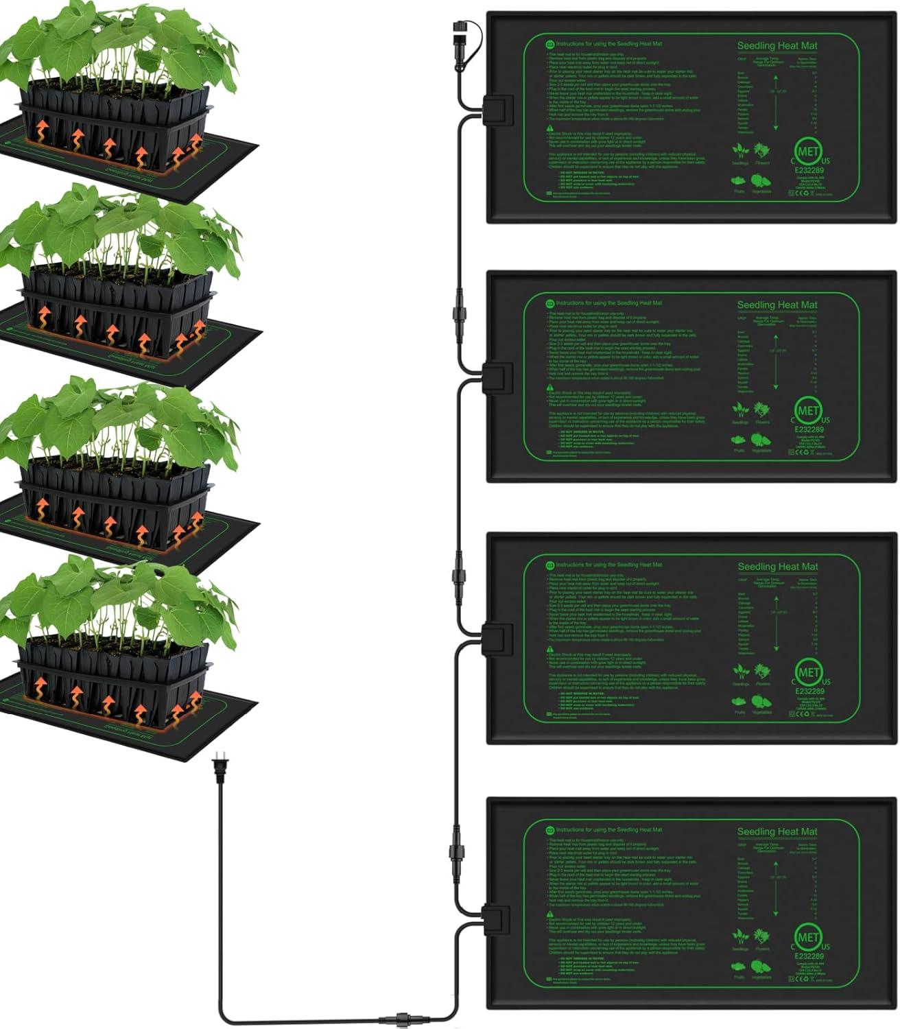 Tested: Seedling Heat Mats 21W Waterproof vs Daisy Chain 4-Pack Linkeable - Surprising Insight for Hydroponic Seed Starting