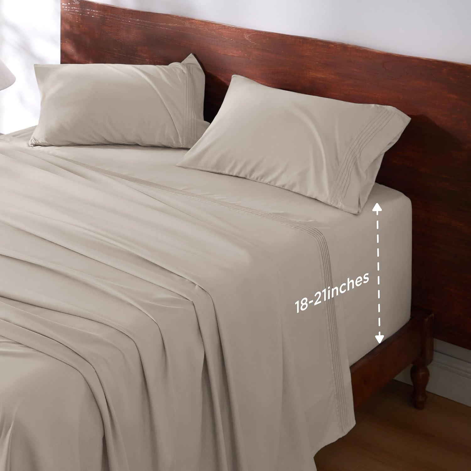 Bedsure Deep Pocket Queen Sheets Set vs. Standard: 21-inch Fit Tested for Hot Weather Comfort