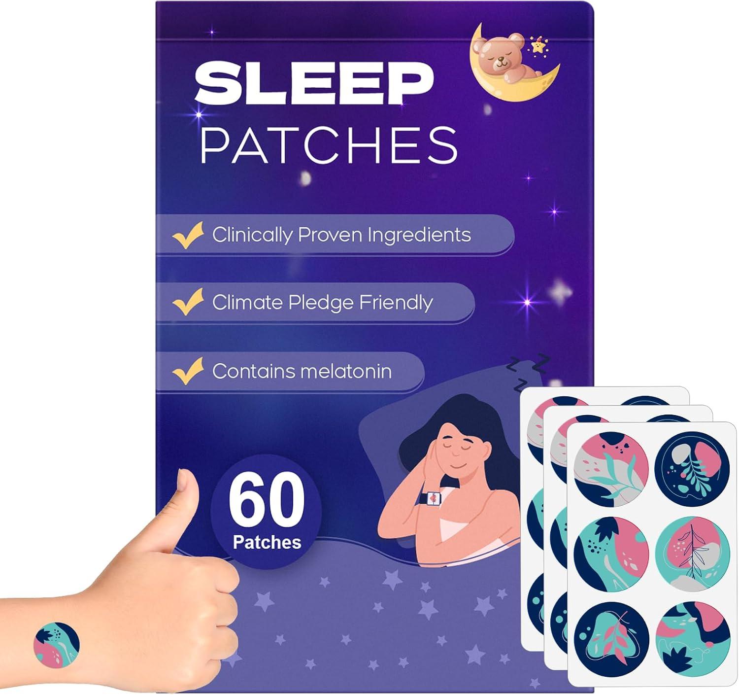 Sleep Patches Showdown: 60-Pack, Upgraded, All-Natural, Quick-Acting, Last All Night-Violet-A10