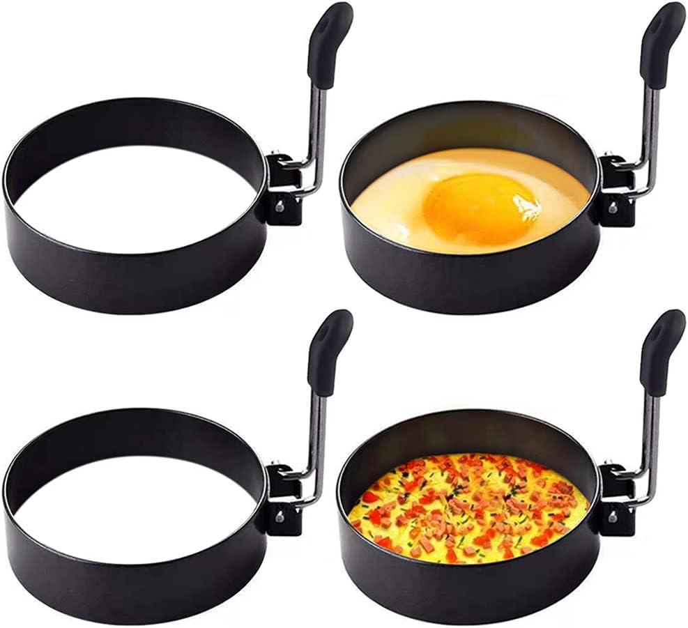 YEVIOR Egg Ring 4-Pack Versus Round Molds: Surprising Shape Consistency for Breakfast Prep