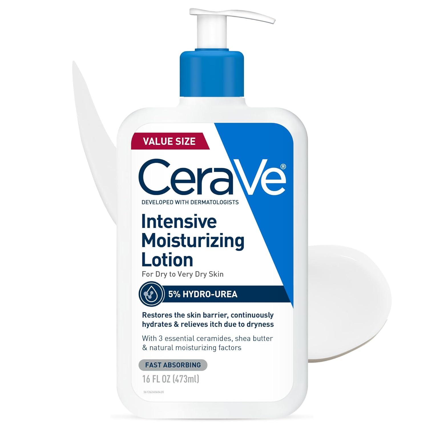 CeraVe Body Lotion Showdown: Hydro-Urea + Shea Butter for Dry Skin, 16oz