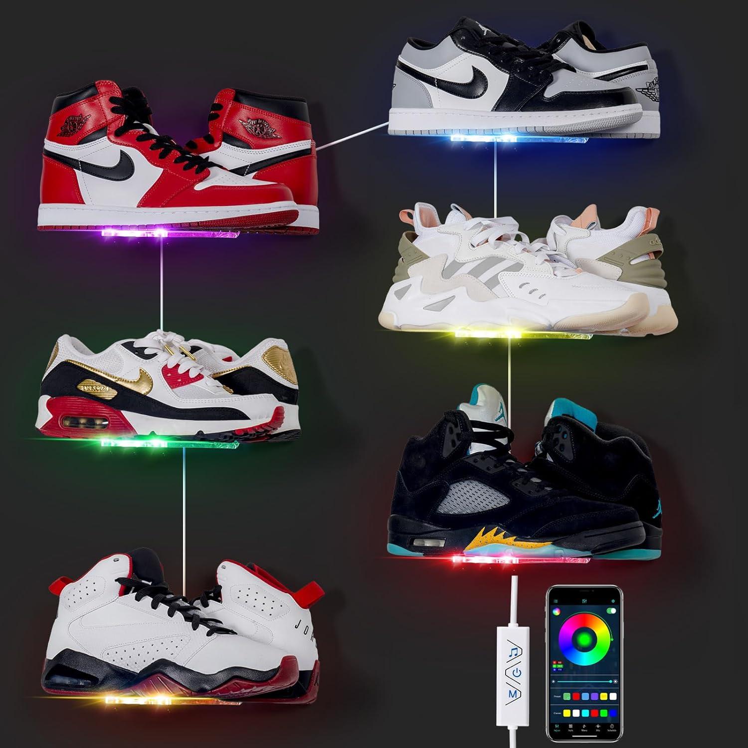 Showdown: Floating Shoe Display (Remote + App) vs. Music-Sync RGB Shelf-Top Shoes, Surprising Savings for Modern Homes?