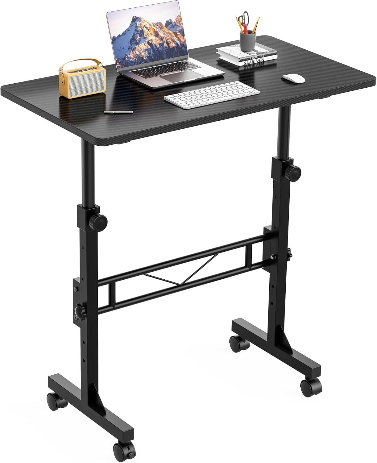 HOMIDEC Standing Desk Showdown: 32-Inch Rolling Adjustability, Sleek Black Design-Small Space Tested?