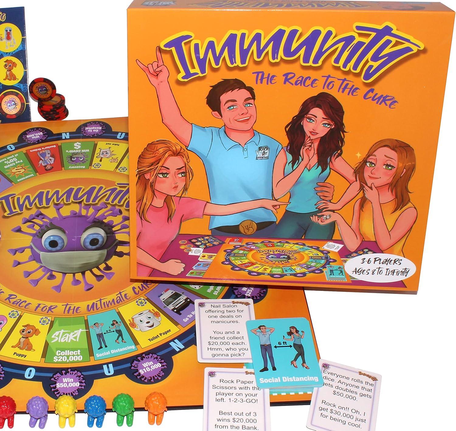 Immunity: Pandemic Fun vs. Family Board Game with Tested Cash & Trivia