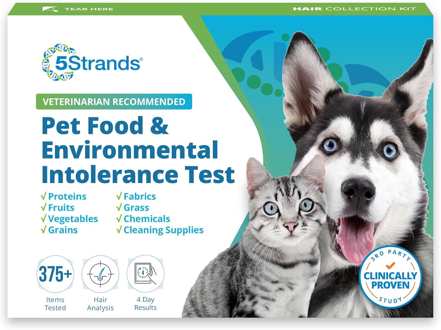 5Strands Pet Food & Environmental Intolerance Test: 412 Items Tested, 5-Day Results (All Breeds)-Surprising Insight
