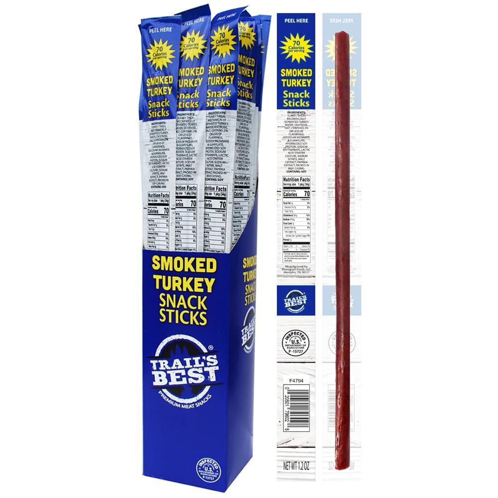 Smoked Turkey vs. Beef Stick Showdown: 1.2oz Portability, 24-Ct Box Tested for Hiking & Packing Needs