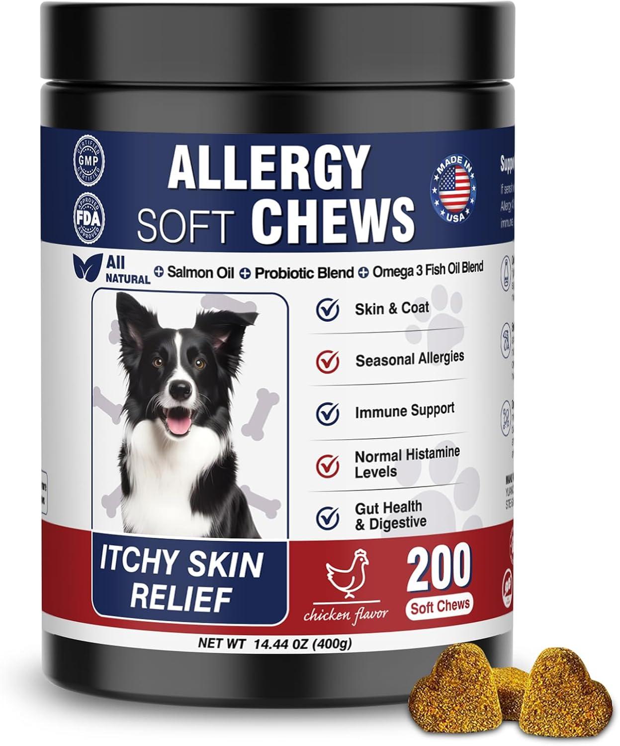 Dog Allergy Chews 200: Tested for Safe Shoulder-Allergic Relief