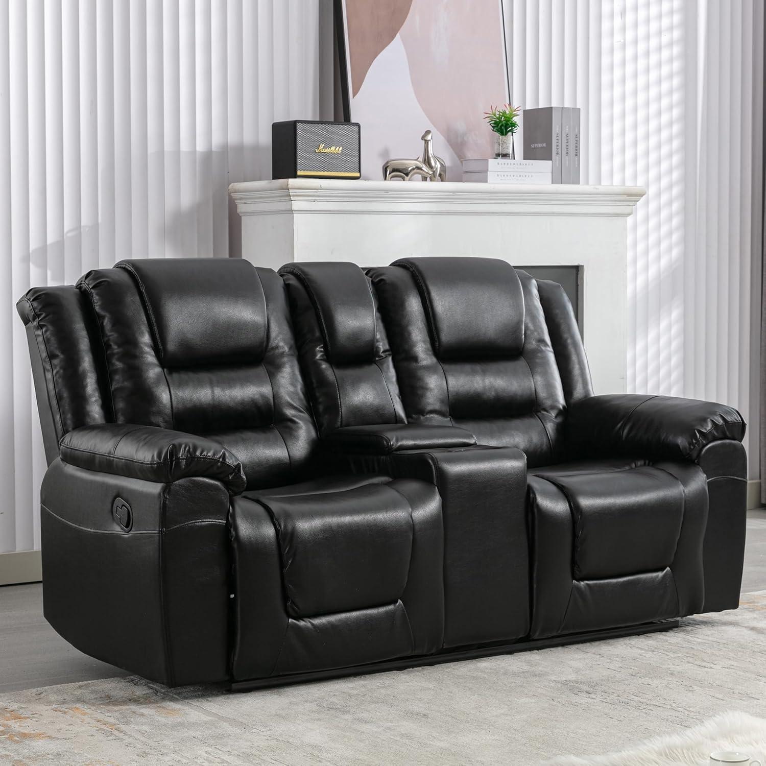 Cozy Manual Recliner Showdown: Overstuffed Cushions vs Black Cup Holders for Movie Nights