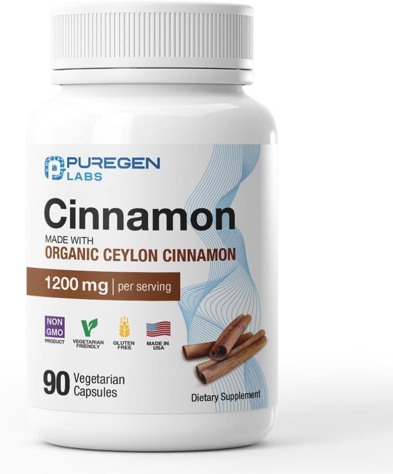 Cinnamon Showdown: 1200mg Serving... No Additives (USA-Made, Non-GMO)