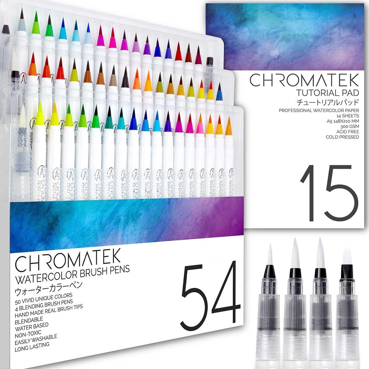 Chromatek 54 Pens Versus Beyond: Tested Colors, Pad, & Video... 50 Vivid Picks!