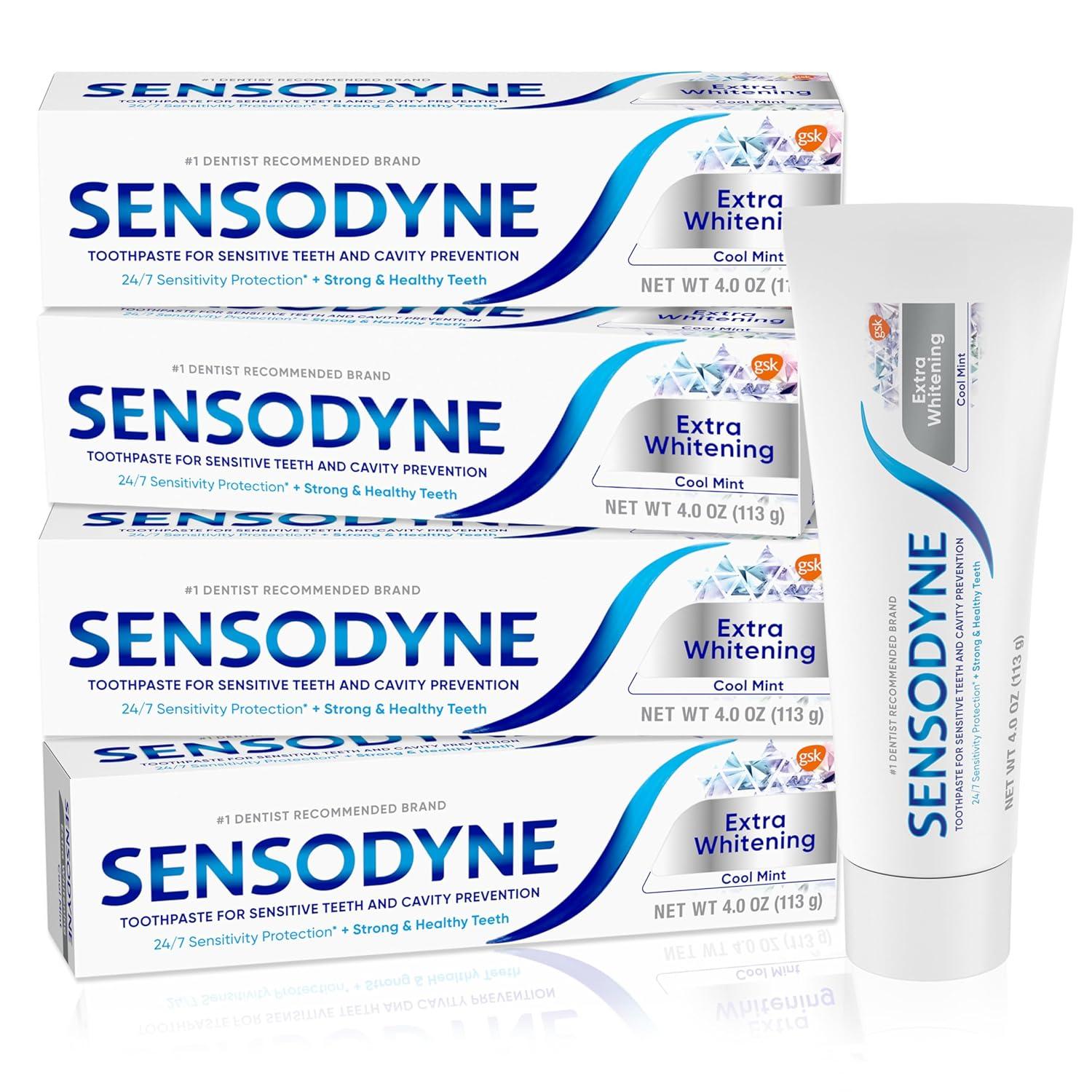 Brilliant Whitening, Sensitive Relief Tested Versus: A Surprising Match-Up in Amazon's Winning Toothpaste... Pack of 4