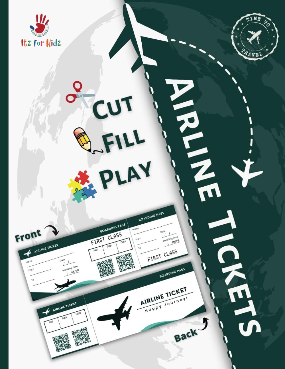 Blank Cut-Fill-Play Airline Tickets: Tested Versus Trendy Choices... Fun For Kids! (46)