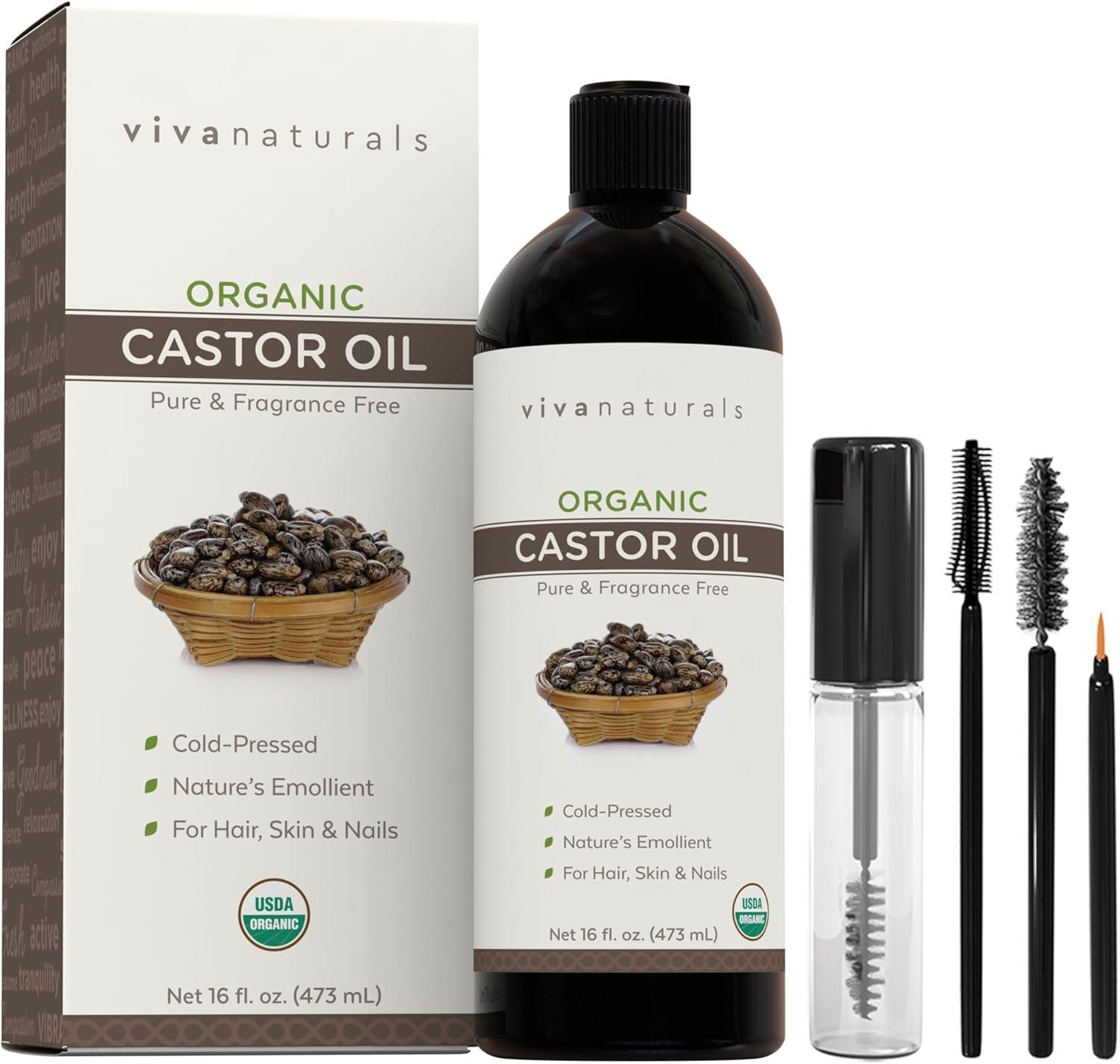 Viva Naturals Castor Oil Tested: USDA Organic, Cold-Pressed... (Natural Hair Care)