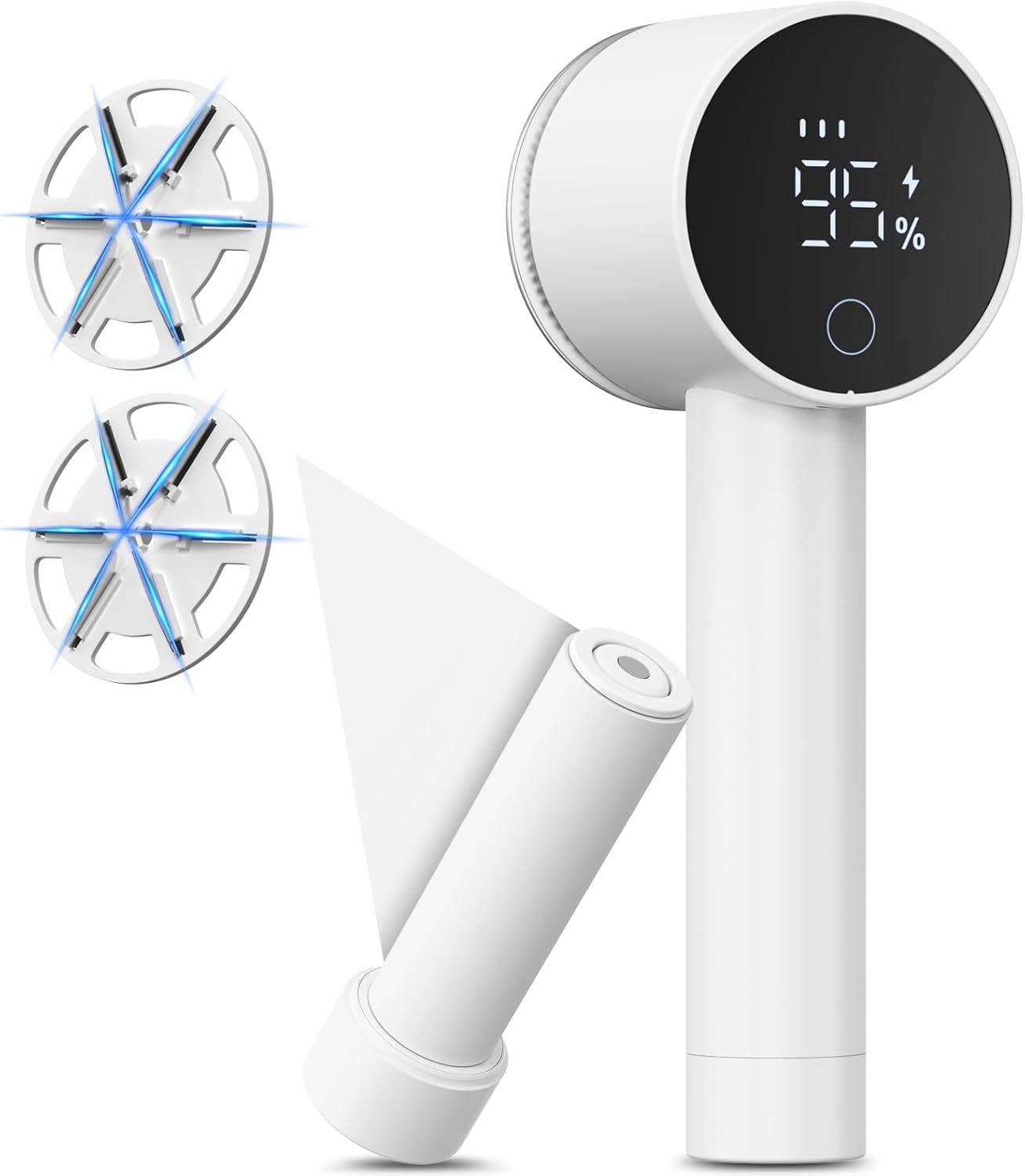 Surprising Efficiency: 2-in-1 Fuzz Remover with Magnetic Cap & Digital Display for Winter Clothing