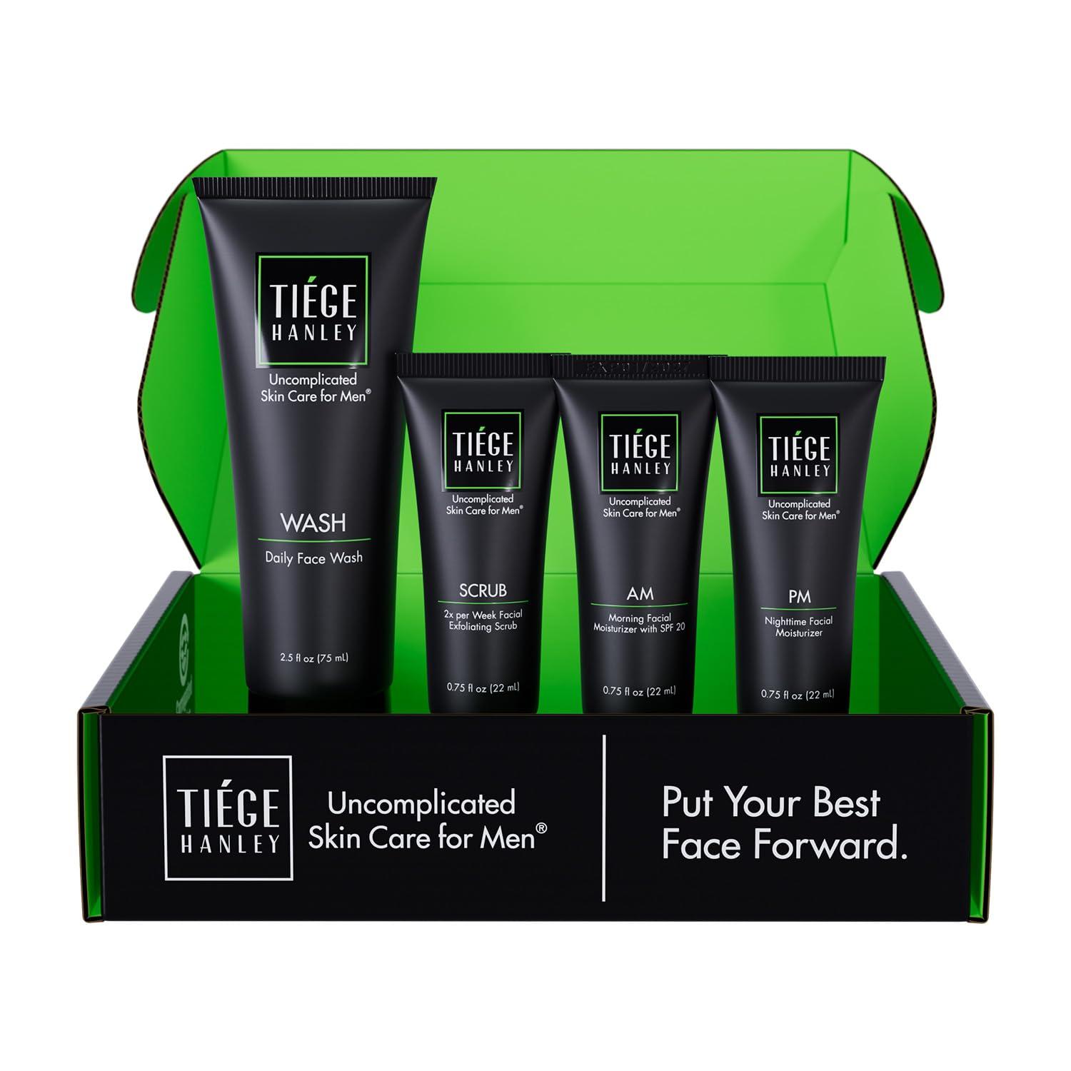 Showdown: Tiege Hanley's Foaming Wash, Pumice-Grain Exfoliant, Hydrating Gel for Sensitive Skin - Deep Dryness Protection
