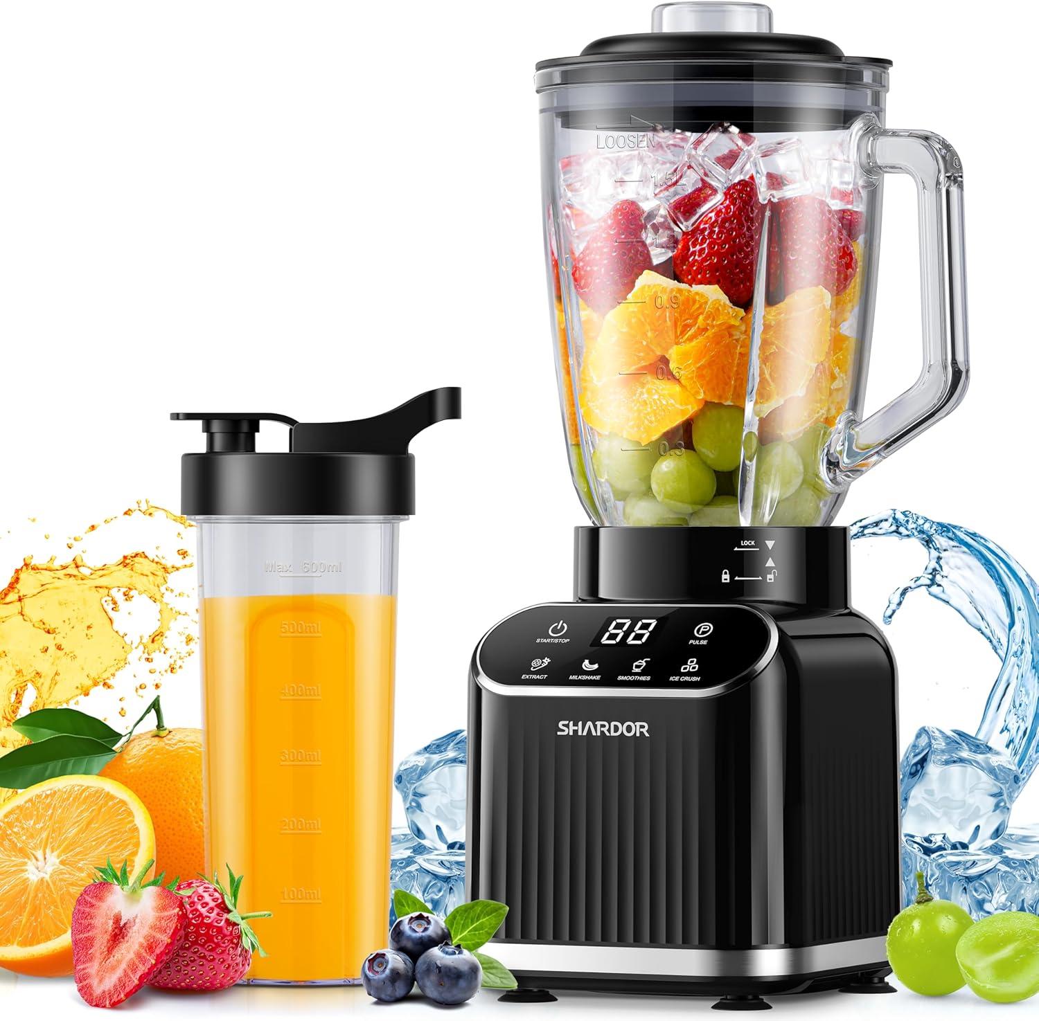 SHARDOR Blender Showdown: 5 Functions, 1200W, 52 Oz Jar & 24 Oz Cup… Surprising Self-Cleaning?