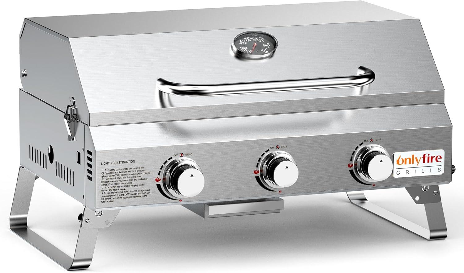 Tested: 3-Burner Gas Grill & Waterproof Cover for Portable Outdoor Use