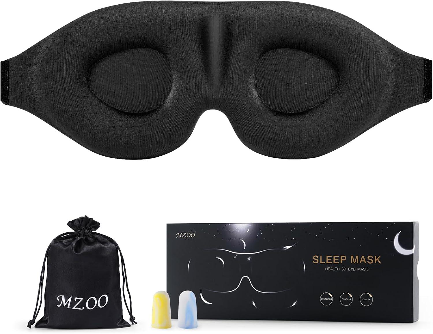 Showdown: MZOO Sleep Eye Mask vs. Zero Eye Pressure, Patent Light Blocking for Side Sleepers (Travel-Ready Black)