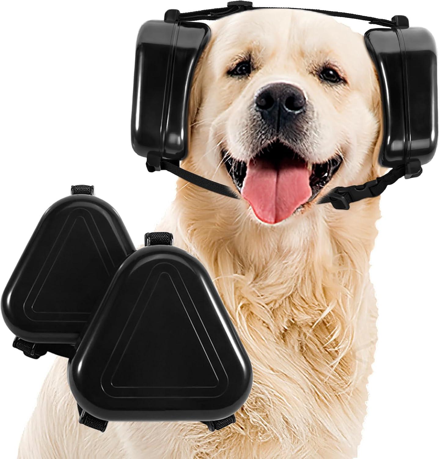 Surprising Insight: Dog Earmuffs Tested for Thunder Anxiety Relief (Adjustable Fit, 25dB NRR)
