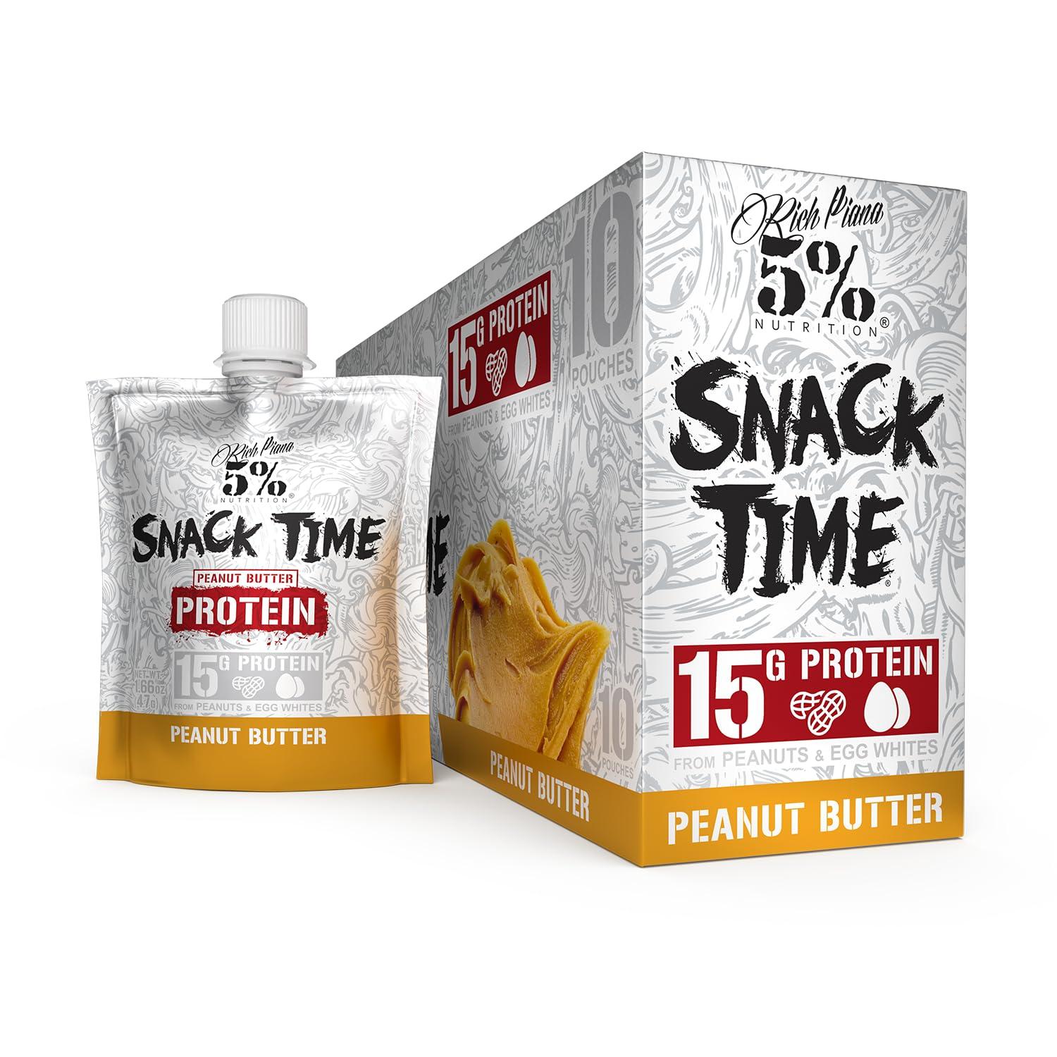 Rich Piana 5% Nutrition Protein Snack Showdown: Squeezable, High-Protein, Peanut Butter Twist, 10-Count Tested On-The-Go?