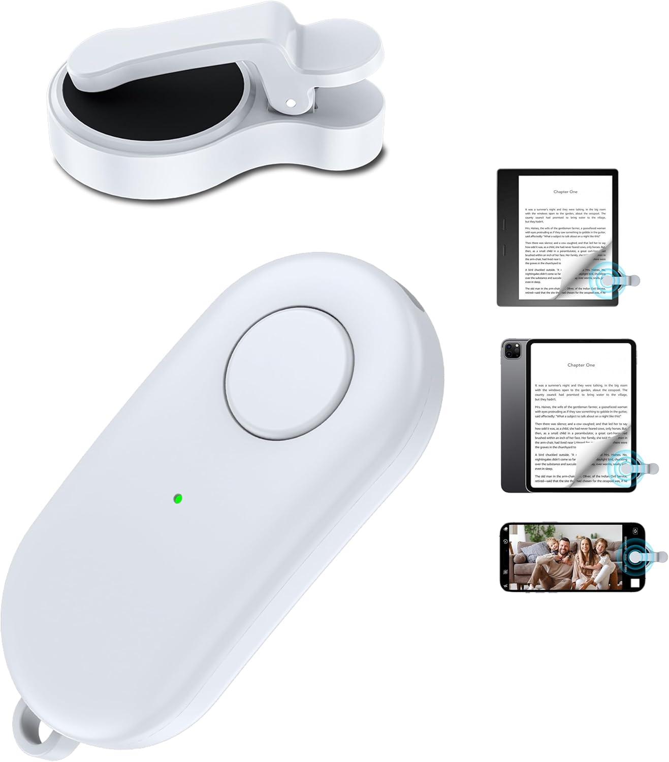 Showdown: Page Turner Remote, Kindle Clicker, Video Shutter (Light White) for EReaders