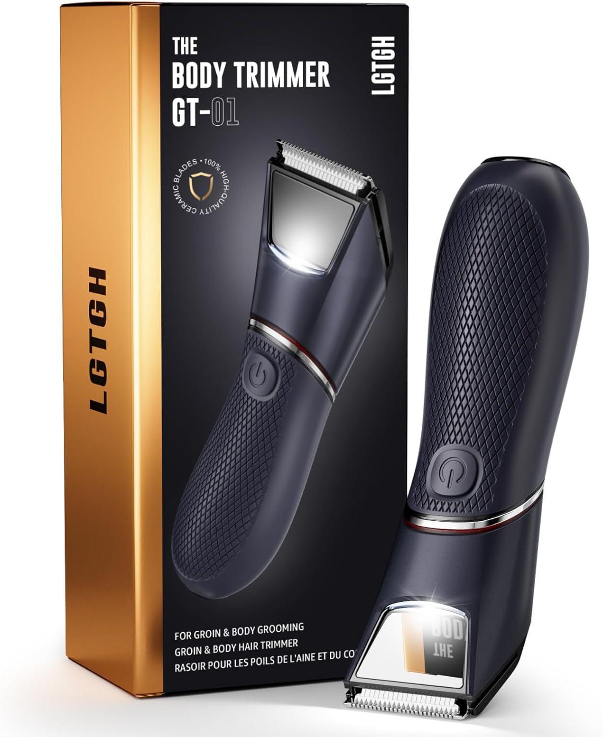 Men's Body Hair Trimmer Showdown: LED Light, Ceramic Blades, & IPX7 Waterproof - Tested for Groin & Leg Use