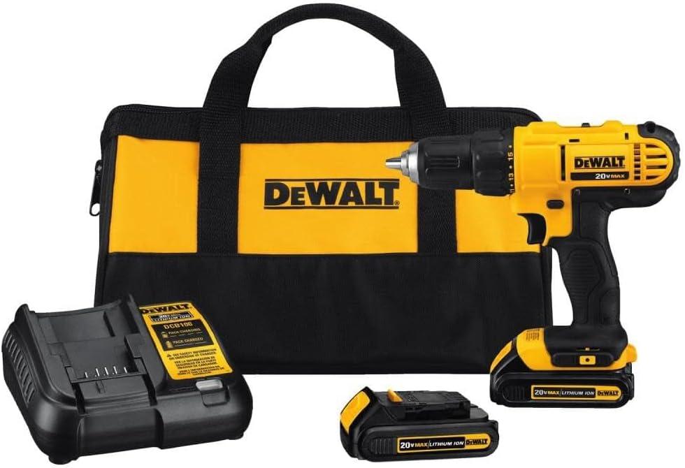 DeWalt 20V Max Cordless Drill Kit Tested: 2 Batteries, Charger Included (DCD771C2)!
