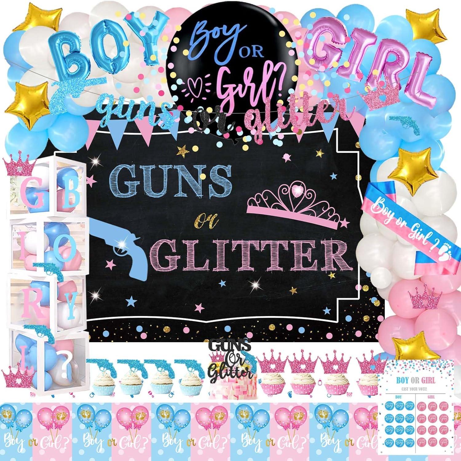 Guns or Glitter Gender Reveal Decorations: A Surprising