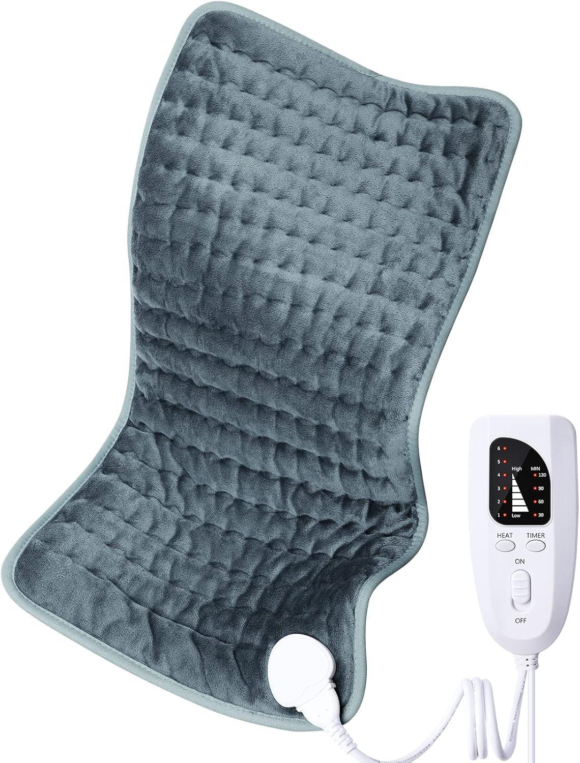 Showdown: Tested Heating Pad with 6 Settings, Auto-Off, and Moist Dry Heat for Back Relief