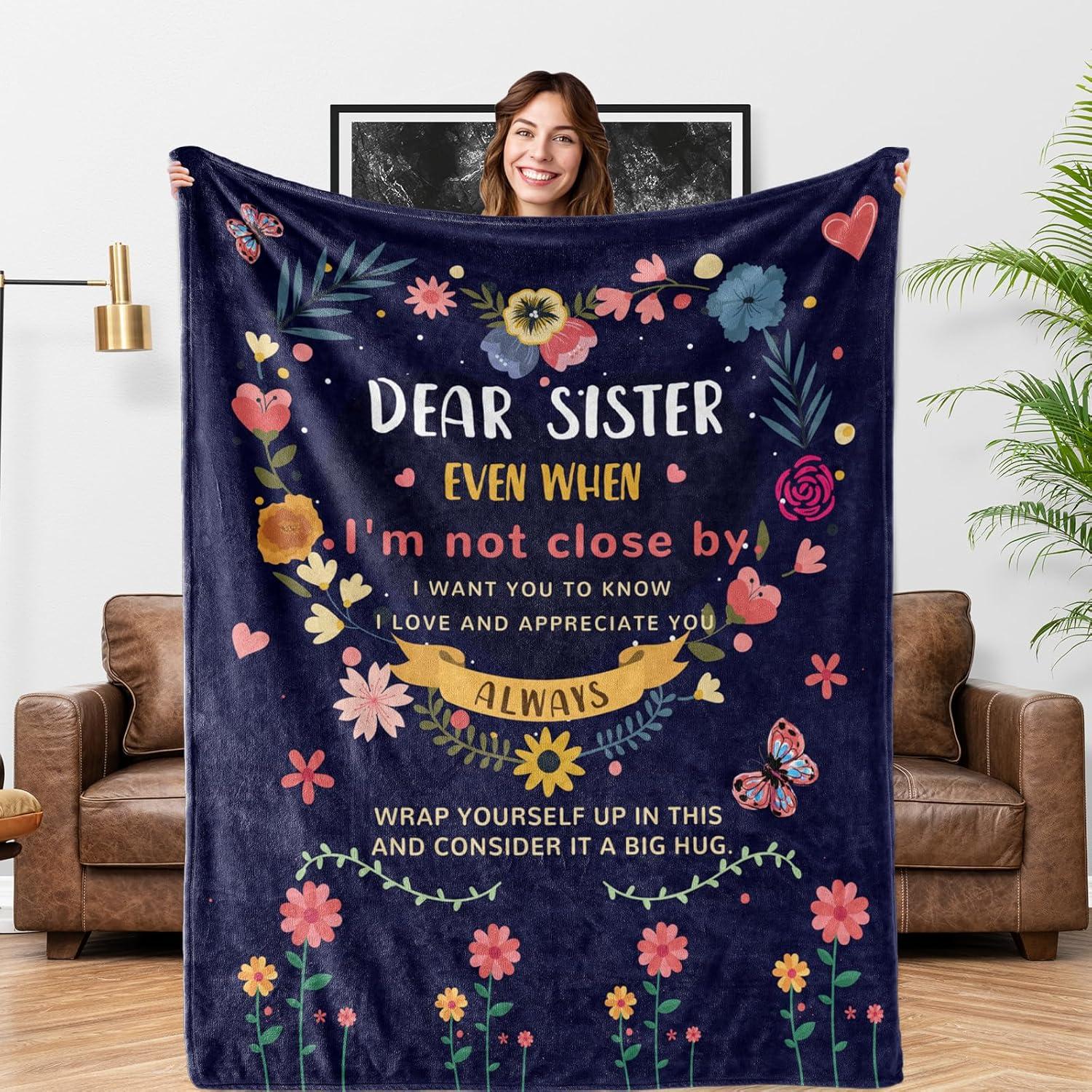 Surprising Insight: Personalized Embroidery in Sister Gifts Blanket vs. Holiday-Themed Throw for Birthday & Valentine's
