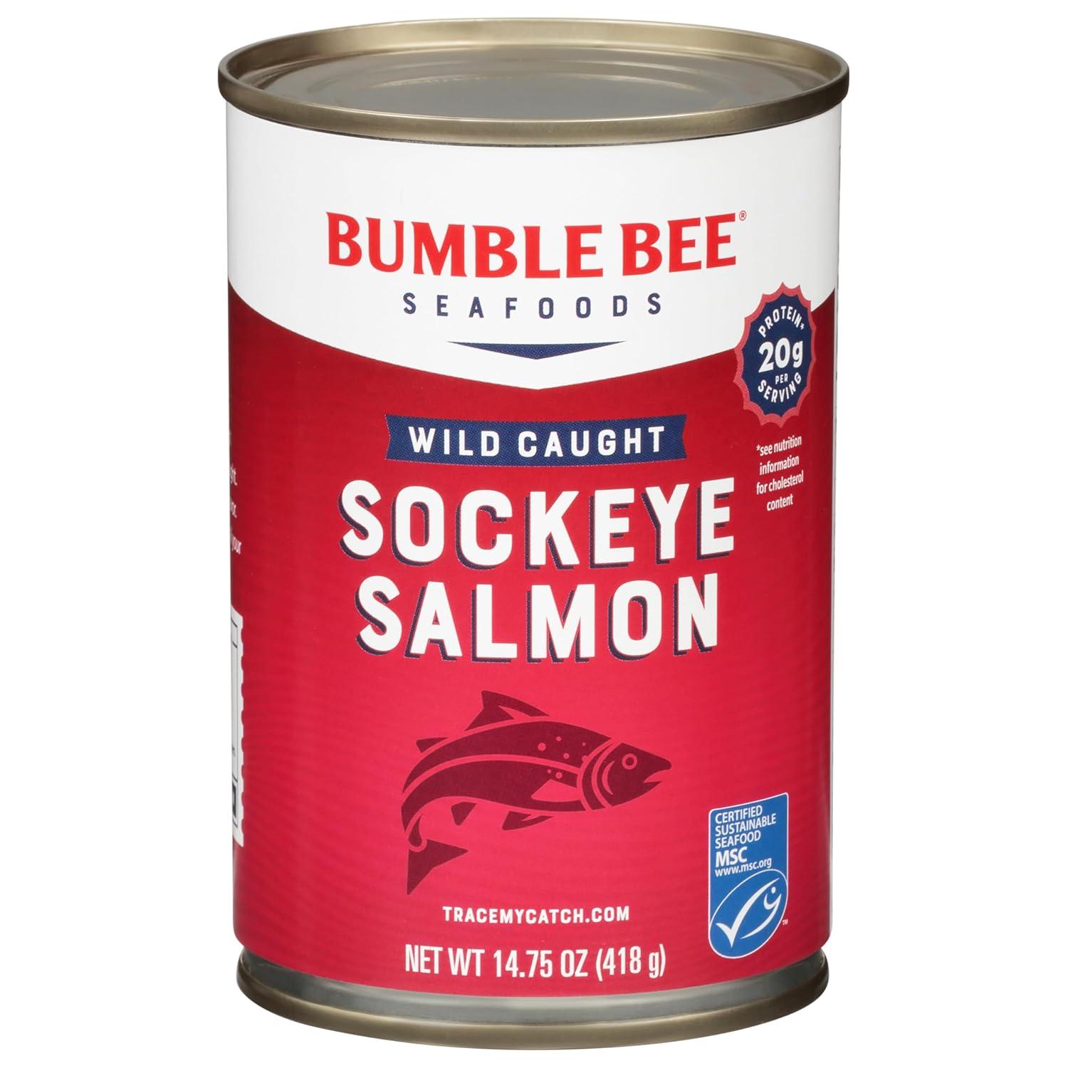 Bumble Bee Salmon Showdown: Skin & Bones, 20g Protein, MSC Certification