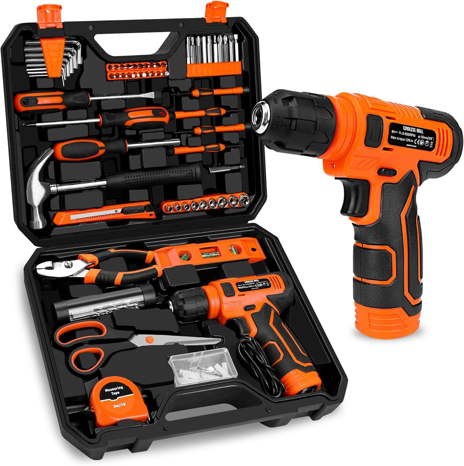 139-Piece Tool Set: 8V Drill... Storage Case & DIY Tested