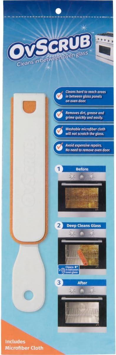 Surprising! Oven Glass Showdown: Patented Design, Premium Microfiber Cloths, Slim Handle (No Grime, Works with Brands)