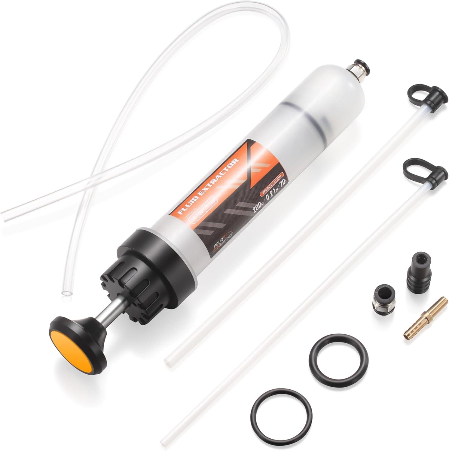 Four Uncles 200cc Pump vs. Oil Syringe With 23" Hose & Two Tubes: Tested 2023 Auto Oil Change